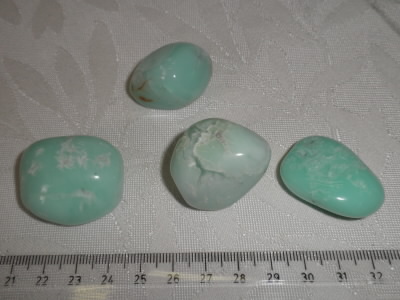 chryzopras, volně tromlovaný, Brazílie, cca 20 mm