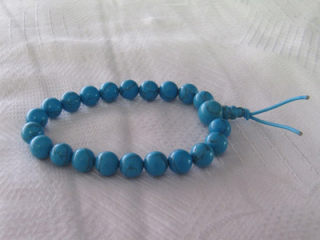 Buddhovy náramky - tyrkys rekonstruovaný