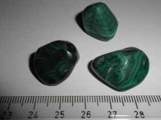 malachit Kongo, tromlovaný cca 20-25 mm