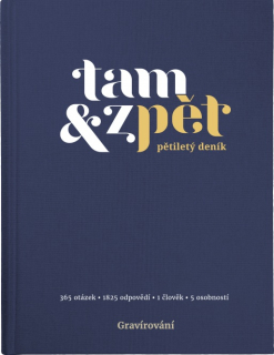 Tam a zpět - pětiletý deník 125x165 mm, indigo