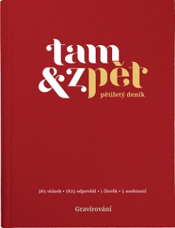 Tam a zpět - pětiletý deník 125x165 mm, červený