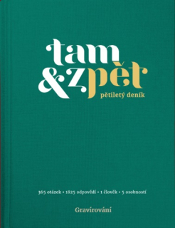 Tam a zpět - pětiletý deník 125x165 mm, smaragdový